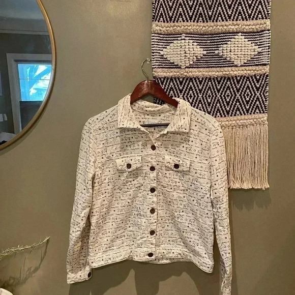 Y2K CHRISTOPHER & BANKS WESTERN HORSE BUTTON UP CARDIGAN LONG SLEEVE SIZE M - Picture 1 of 5